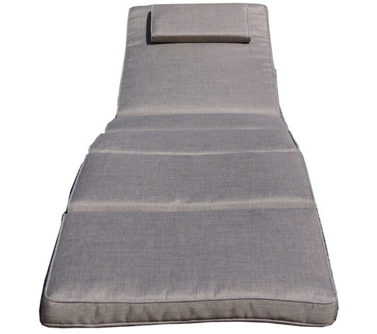 BTEXPERT Outdoor Chaise Cushion Patio Lounger Padding for Deck Lawn Garden Backyard Balcony Terrace - Light Brown