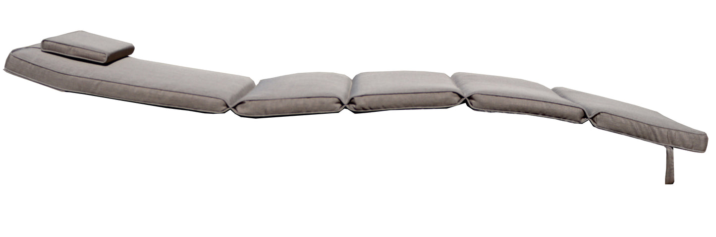 BTEXPERT Outdoor Chaise Cushion Patio Lounger Padding for Deck Lawn Garden Backyard Balcony Terrace - Light Brown