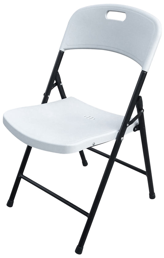BTEXPERT Thick Folding Chair Party Chair Indoor Outdoor Wedding Event Picnic Kitchen Dining Church School White Foldable Chair Steel Frame Set of 36
