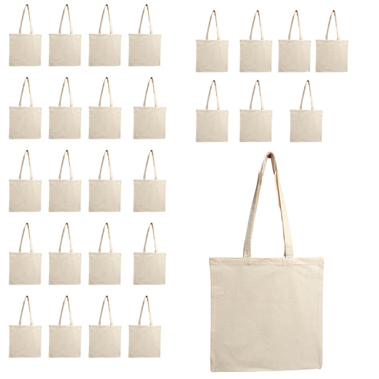 BTEXPERT 100% Cotton Natural Tote Bags NS5340