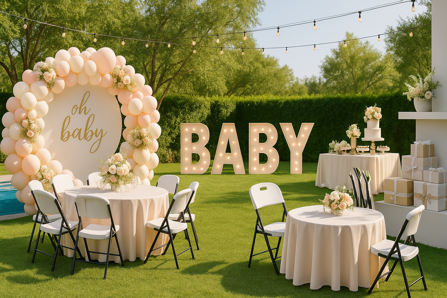 BTEXPERT White Folding Chair Steel Frame Commercial Foldable Chair HDPE Event Chair Indoor Outdoor Wedding Party Picnic Kitchen Dining School Set of 8