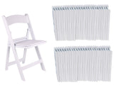 BTExpert Resin Folding Chair White Vinyl Padded Seat, Lightweight Indoor Outdoor Use for Home, Events, Dining, Church, Weddings - Set of 100
