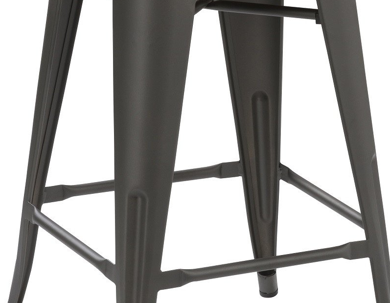 BTExpert 30" Metal Vintage Gunmetal Rustic Counter Bar Stool Modern Wood seat 4 barstools