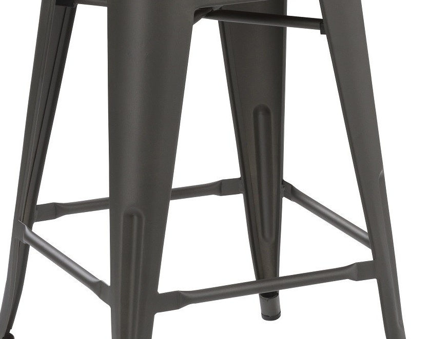 BTExpert 30" Industrial Metal Vintage Stackable Distressed Counter Bar Stool Wood top - Set of 2