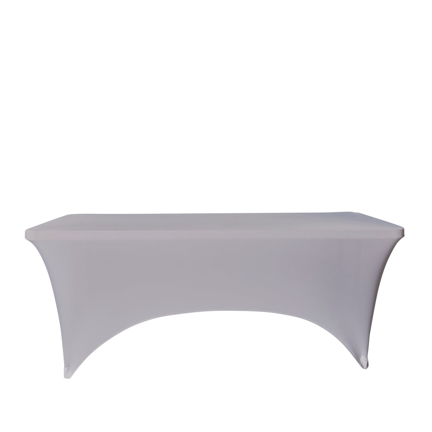 BTExpert 15-Pack White Stretch Tablecloths for 6ft Folding Tables, Fitted Spandex Covers for Weddings & Parties
