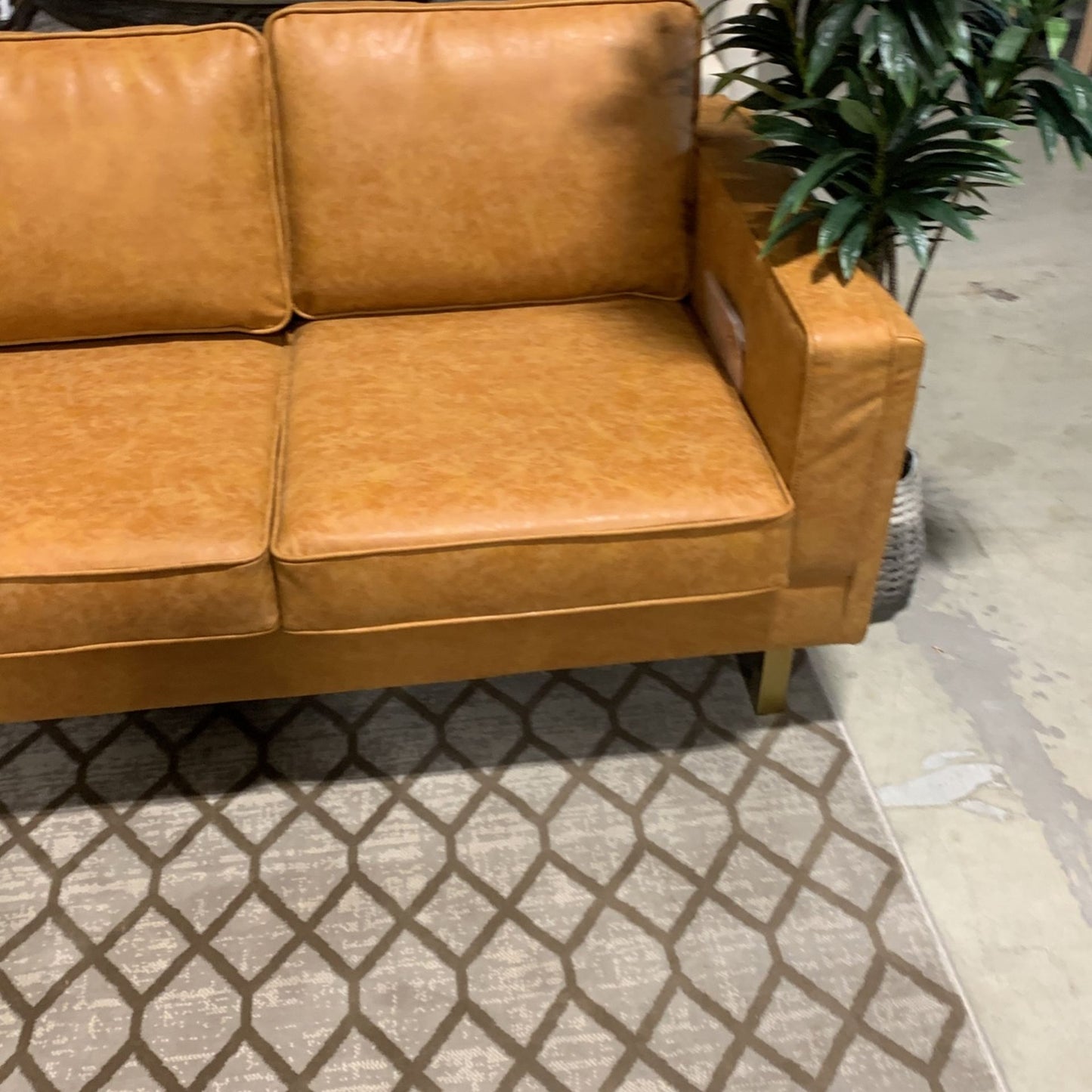 BTEXPERT Green Velvet 3 Seater Sofa with Stainless Steel Legs in Polished Gold Finish