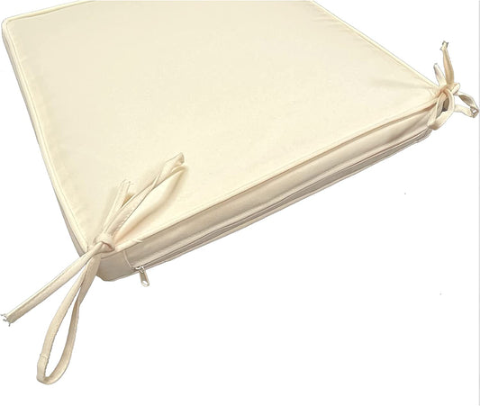 BTExpert 15"x15"x2" Outdoor Seat Cushions, Water-Resistant Pads for Patio, Bistro, Kitchen Chairs - Set of 2