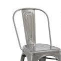 Industrial Vintage Stackable Metal Distressed Dining Bistro Cafe Side Chair-2
