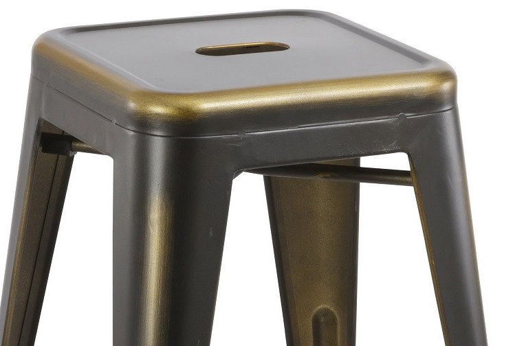 24" inch Industrial Vintage Antique Copper Distressed Counter Bar Stool - Set of 4