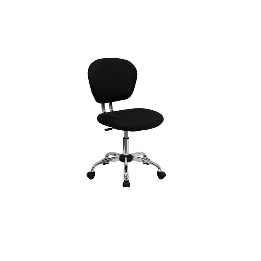 Ergonomic Mid back Desk Office Chair , Black Mesh task padded Seat