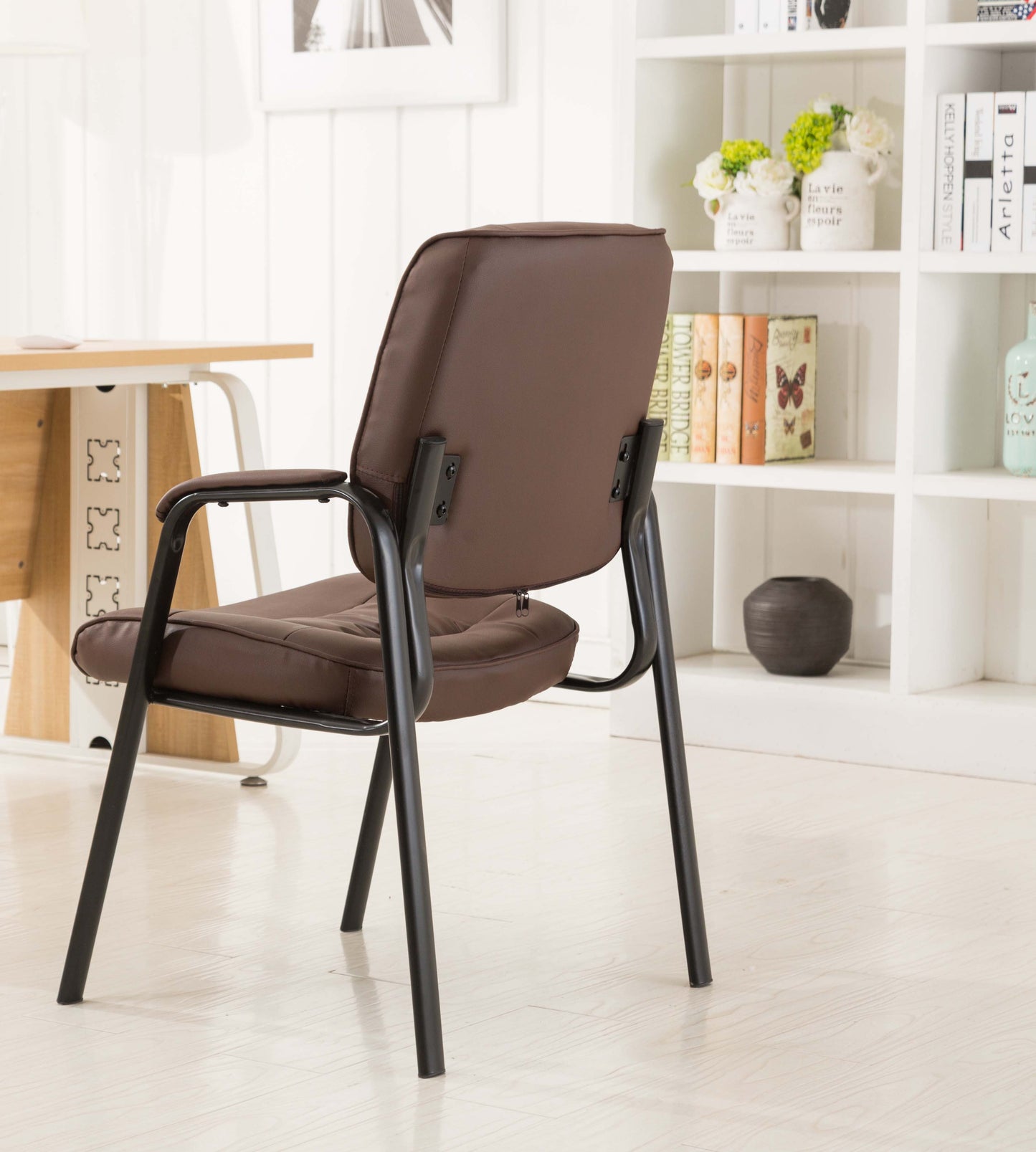 BTEXPERT Premium Leather Office Executive Chair Waiting Guest Side Chair