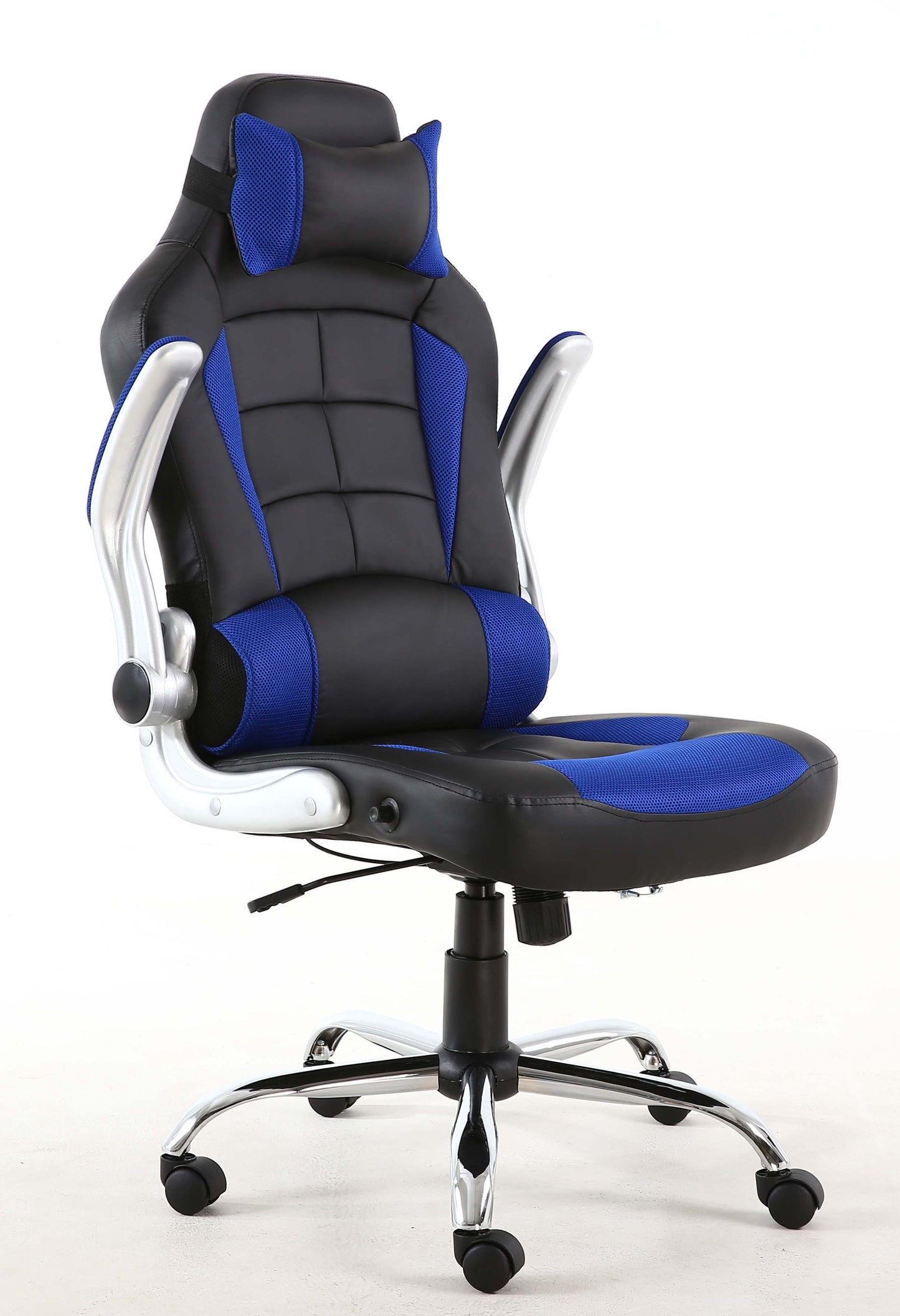 BTEXPERT Leather Office Gaming Chair Napping tilt Pillow Headrest Lumbar Support