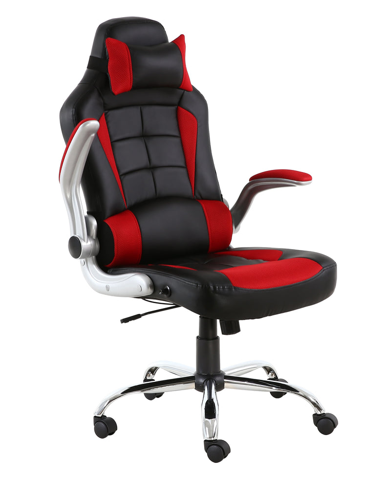 Leather gaming racing chair office executive recliner with footrest neck pillow Clearance