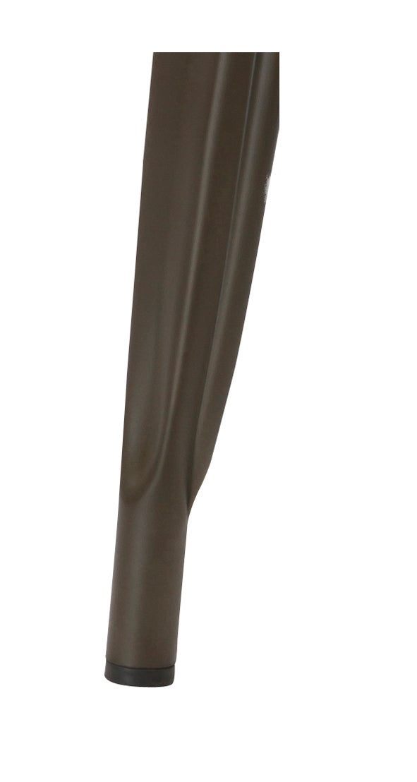 Industrial Antique Bronze Dining Commercial Metal Wood Arm Chair - Set of 4