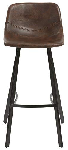 BTExpert 5073-2 30" Faux Leather Crocodile Skin Metal Barstool Brown - Set of 2