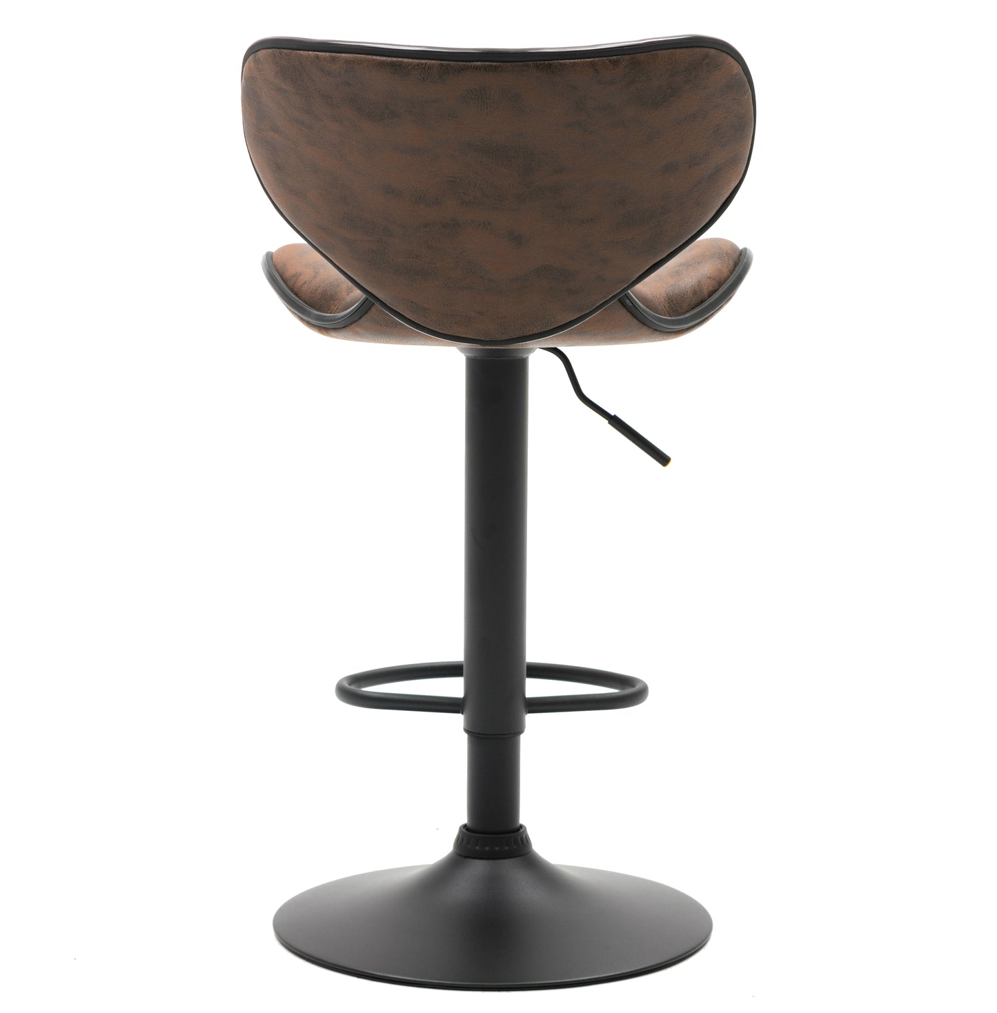 BTExpert Adjustable Metal upholstered Swivel Brown Kitchen Dining Bar Counter Stool Chair barstools