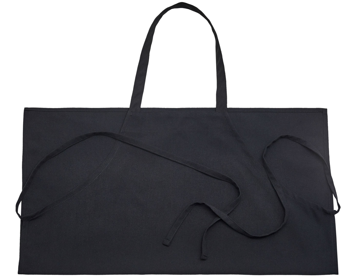 BTExpert 12-Pack Bib Apron, 32x28, Unisex Black, Extra Long Ties, Machine Washable, for Cooking & Crafting