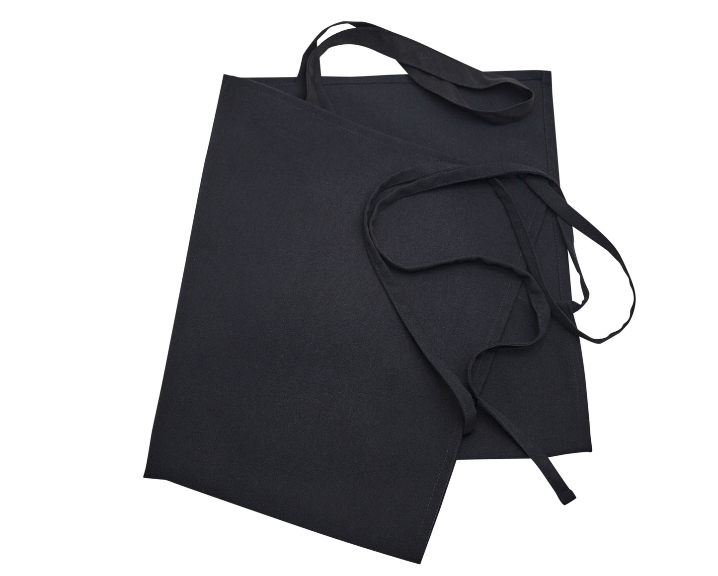 BTExpert 12-Pack Bib Apron, 32x28, Unisex Black, Extra Long Ties, Machine Washable, for Cooking & Crafting