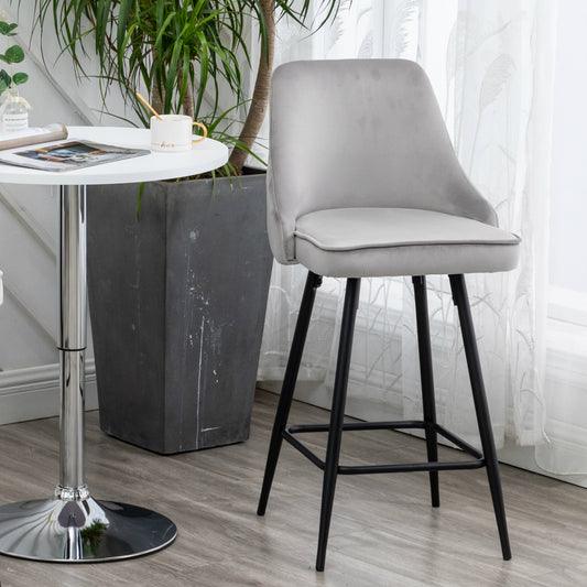 BTExpert Afia Premium Upholstered Modern Premium Stool Bar Chairs - Set of 2