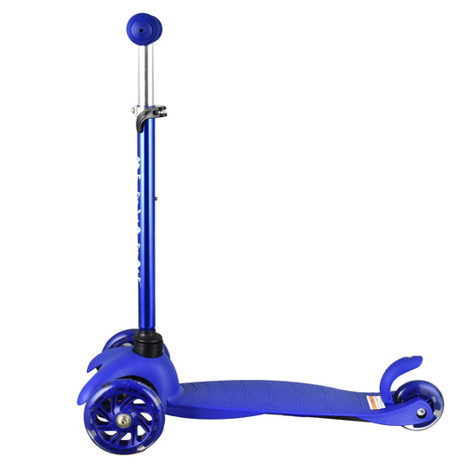 BTExpert Kids Adjustable Mini Kick Scooter, LED 3-Wheel T-Bar, Indoor Outdoor, Ages 3+