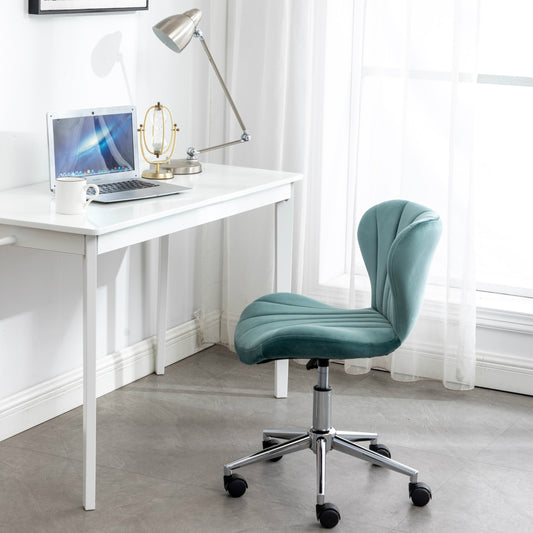 BTExpert Velvet Upholstered Office Task Chair, Plush Vanity & Conference Seating