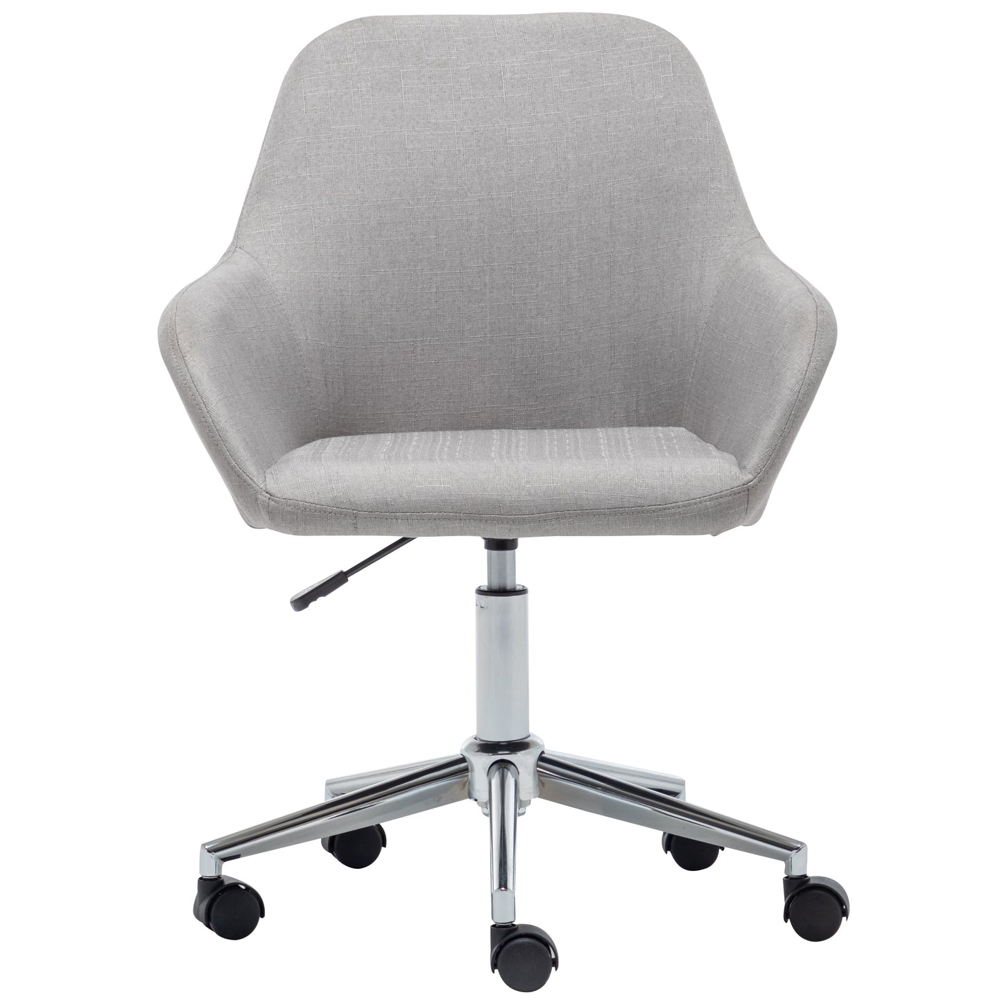 Padded Adjustable Rolling Home Office Mid-Back Upholstery Chair, Swivel