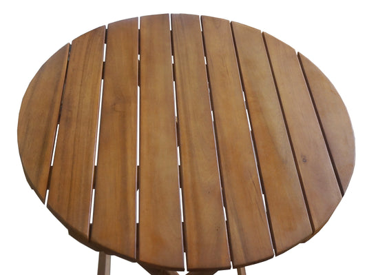 BTExpert 3-Piece Outdoor Balcony Bistro Set – Round Folding Table with 2 Chairs for Patio or Deck