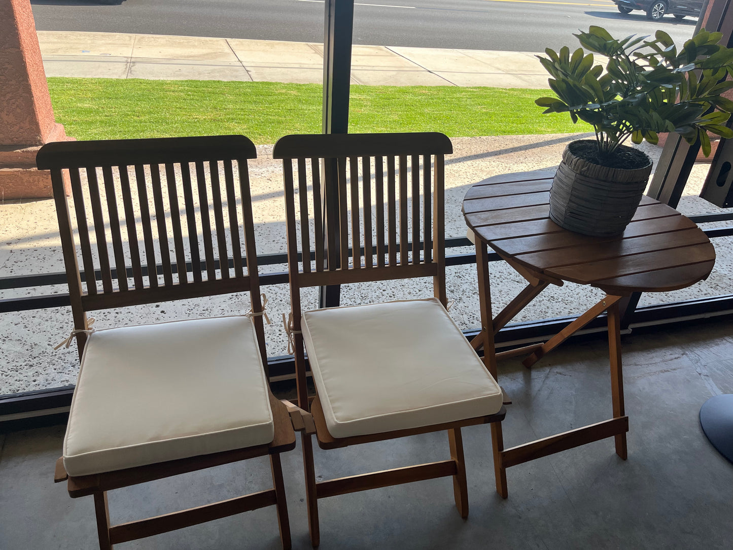 BTExpert 15"x15"x2" Outdoor Seat Cushions, Water-Resistant Pads for Patio, Bistro, Kitchen Chairs - Set of 2