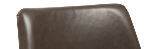 Btexpert Leather Upholstery Dining Chairs, Brown Rustic Style - Set of 2