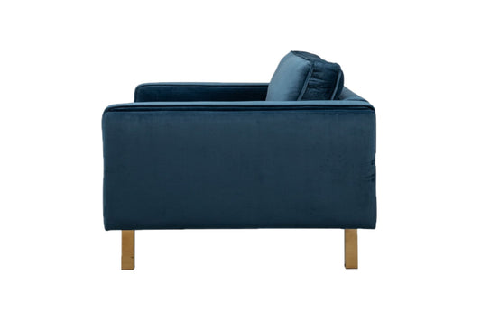BTExpert Blue Velvet Arm Chair