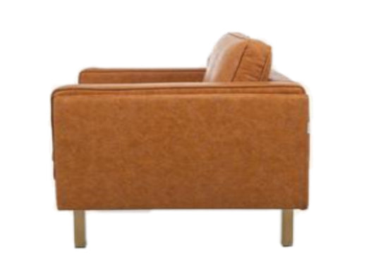 Distressed Vegan Leather Arm chair