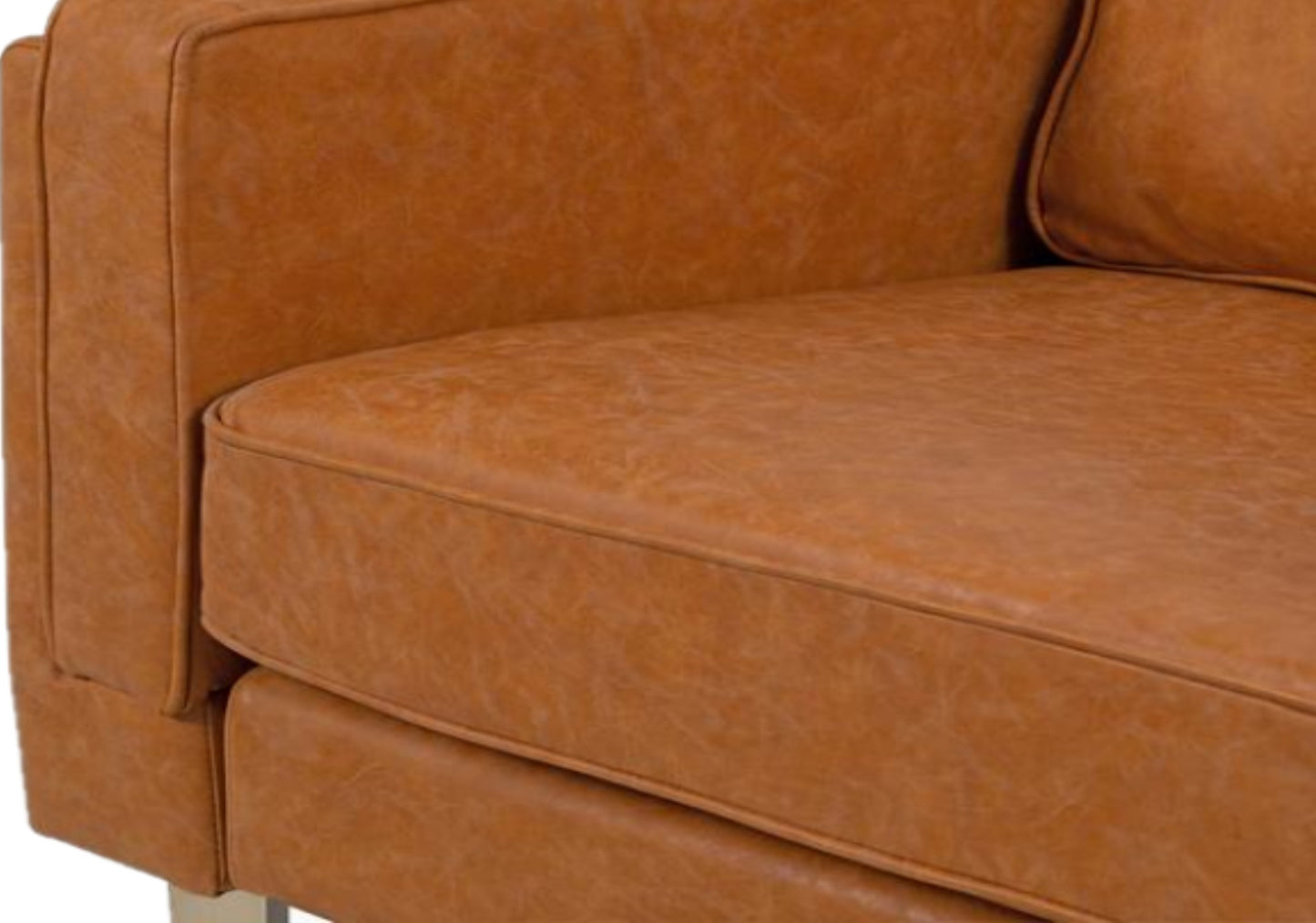 Distressed Vegan Leather Arm chair