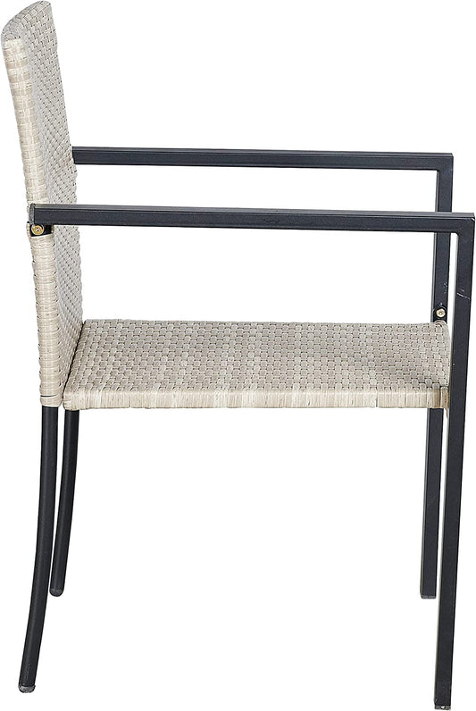 BTExpert Patio Outdoor Furniture Conversation Set with 2 Wicker Bistro Chairs - Set Of 2