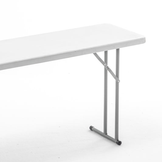 BTExpert 6-Foot - 72" - 18"X29" - Long White Granite Plastic Folding Seminar Training Portable Table - Set of 5