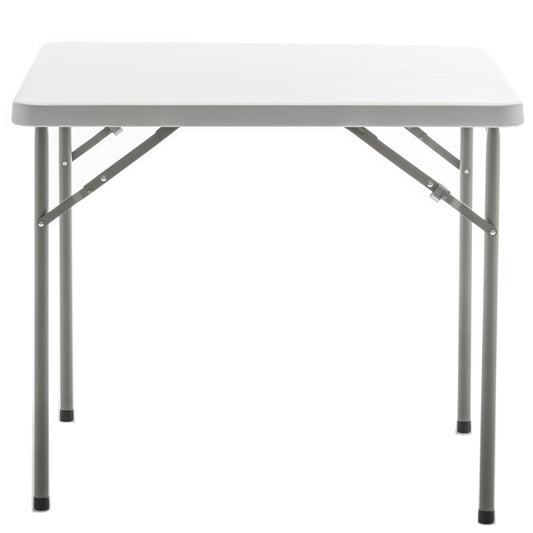 BTExpert 3FT Square Granite White Plastic Folding Table Portable for home indoor outdoor lightweight - Set of 2