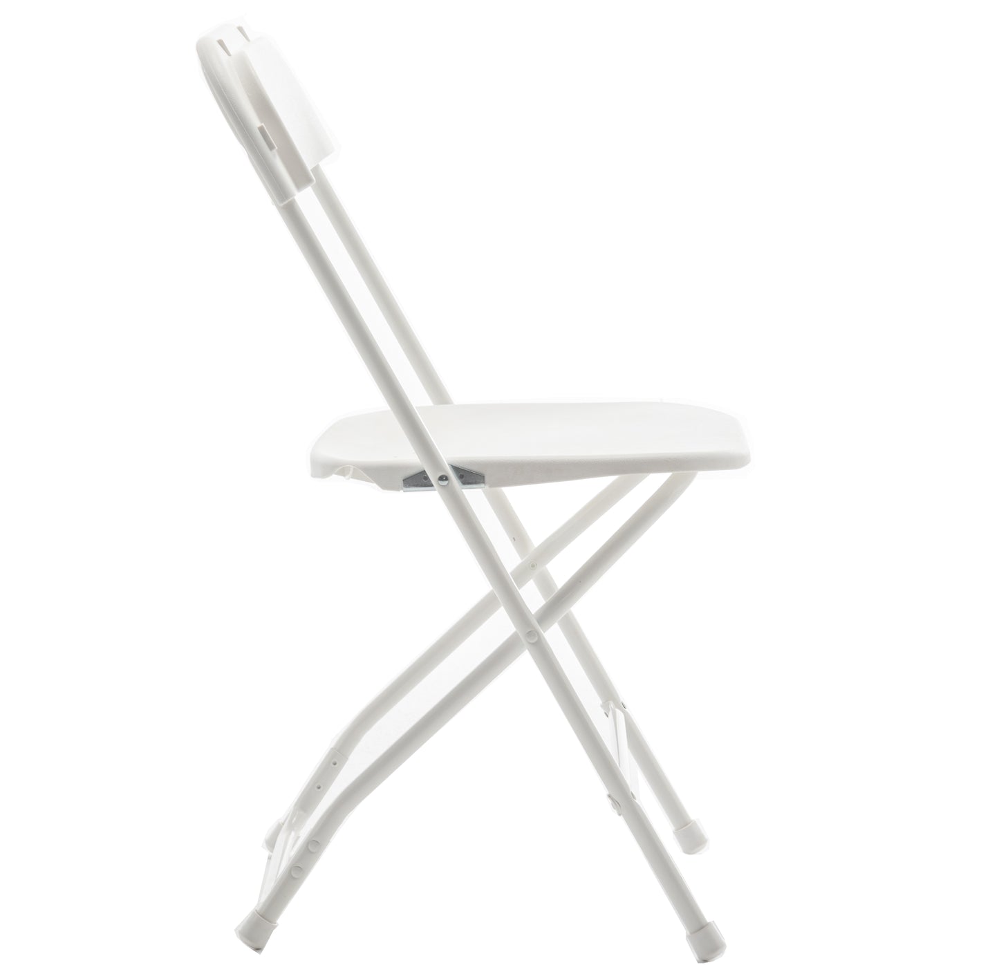 BTExpert White Plastic Folding Chair Steel Frame for Office Wedding Kitchen Dining School - Set of 10