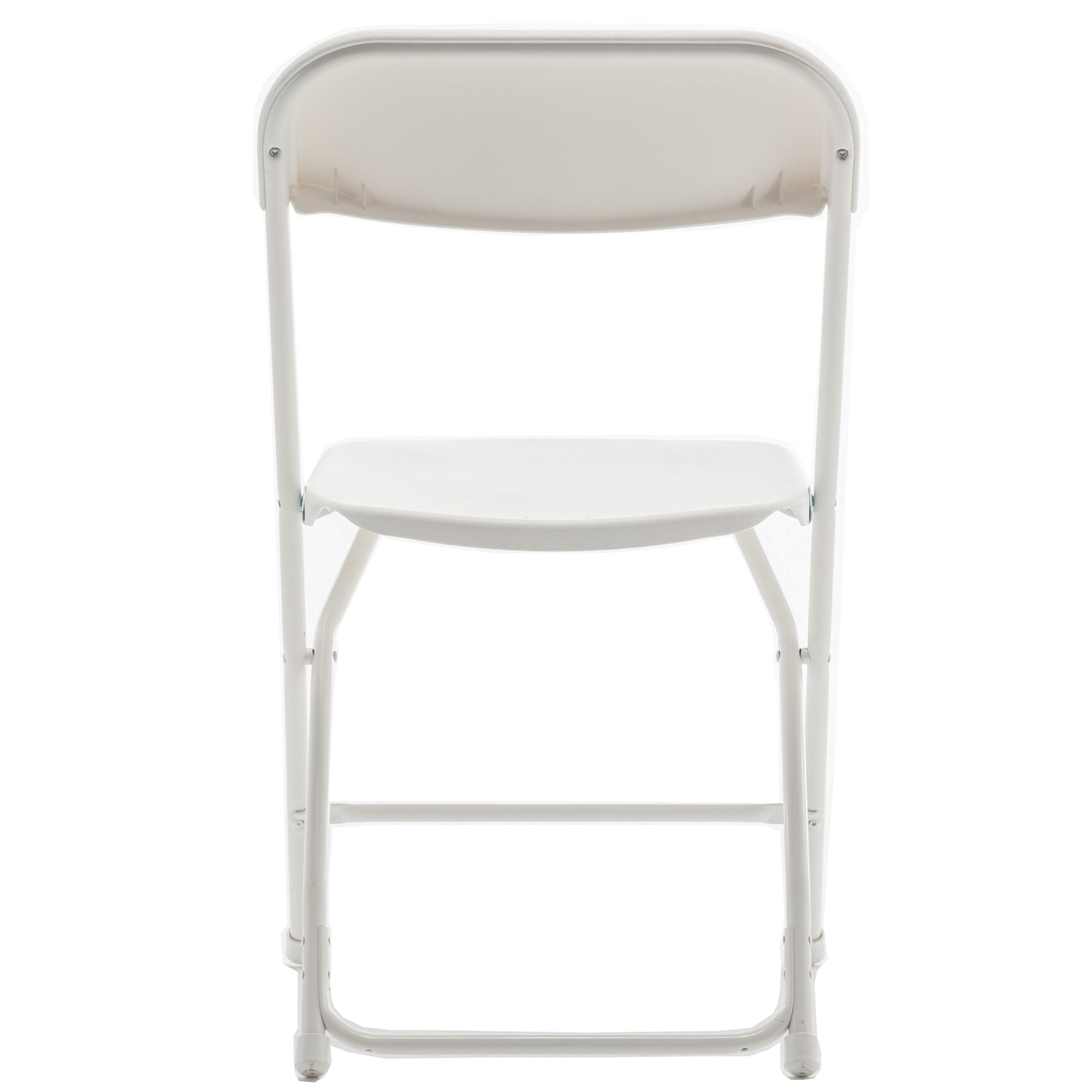 BTExpert White Plastic Folding Chair Steel Frame for Office Wedding Kitchen Dining School - Set of 10