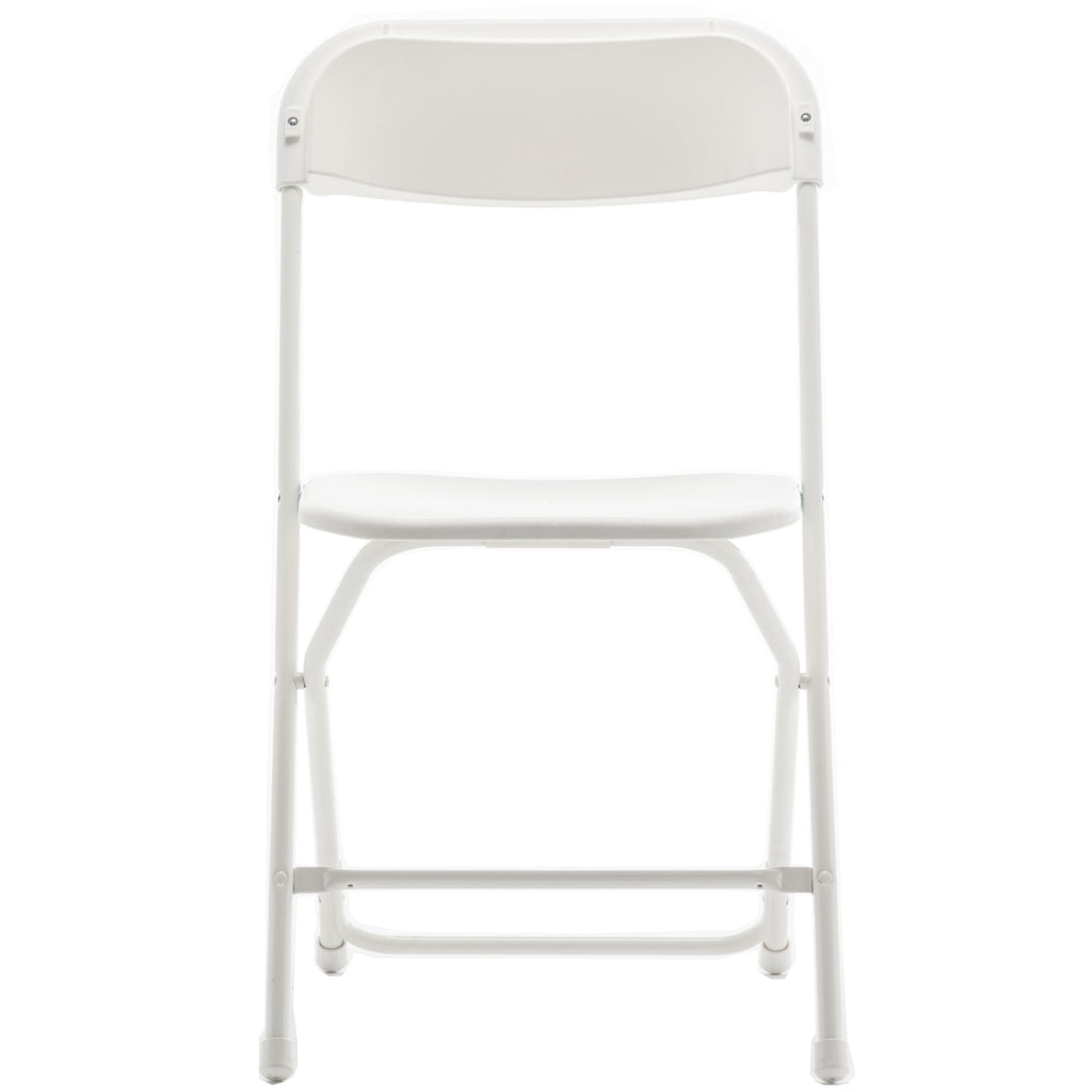 White Plastic Folding Chair Steel Frame Commercial High Capacity Event BTExpert La Habra, Brea