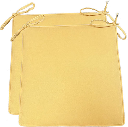 BTExpert Outdoor Garden Chair Cushions, 15"x15"x2" Water-Resistant Pads for Patio, Bistro, Kitchen - Set of 2