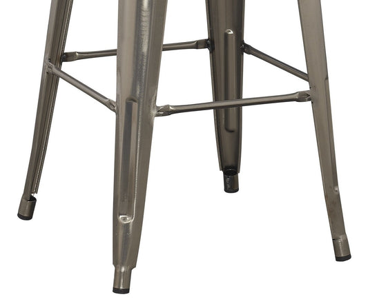 BTExpert 30" Solid Steel Industrial Bronze Distressed Metal Dining BarStool - Set of 4