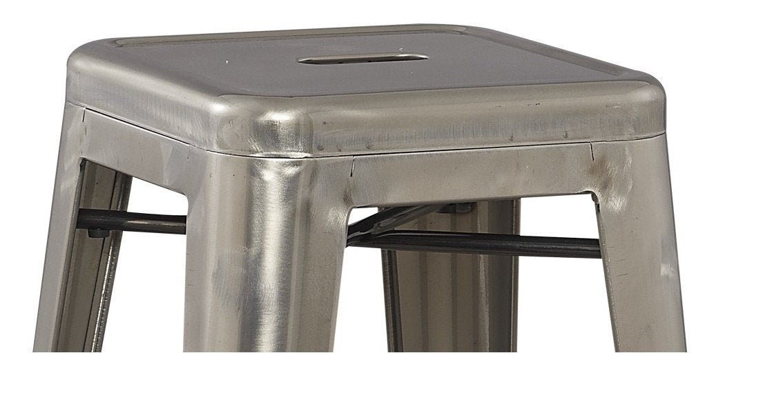 BTExpert 30" Solid Steel Industrial Bronze Distressed Metal Dining BarStool - Set of 4