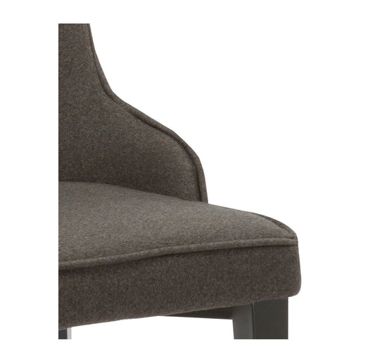 Btexpert Fabric Upholstery Dining Chairs, Steel, Dark Gray - Set of 2