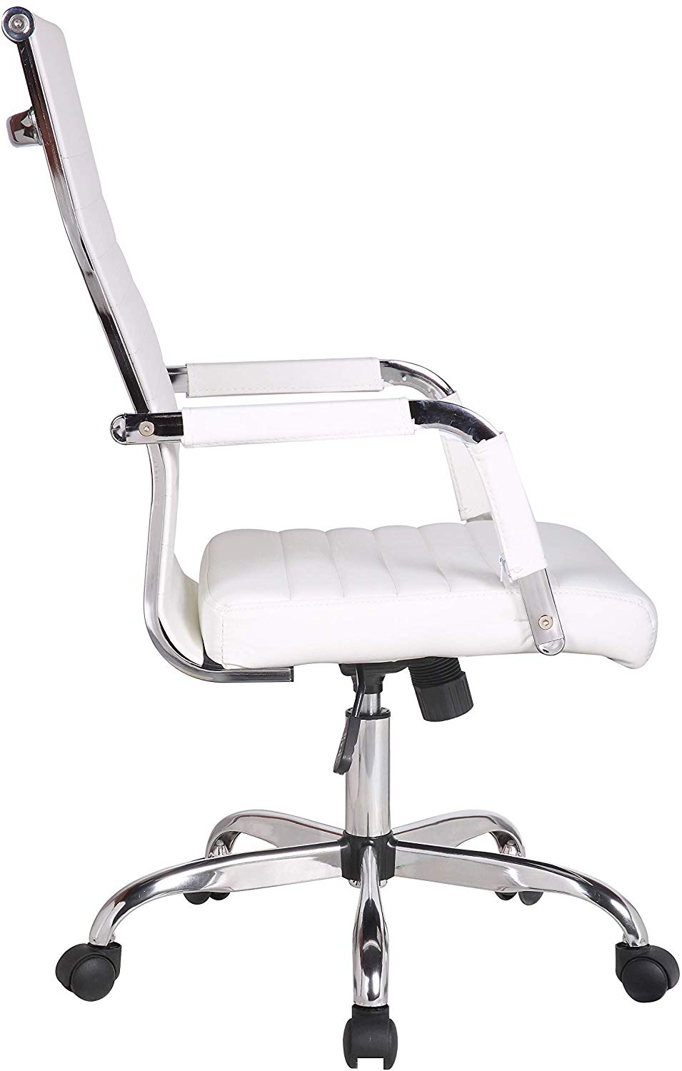 BTExpert Ergonomic High Back PU Leather Swivel Manager Chair, White