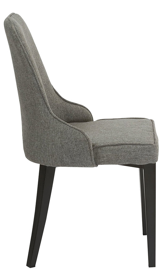 Btexpert Upholstery Dining Chairs, Steel, Gray - Set of 2