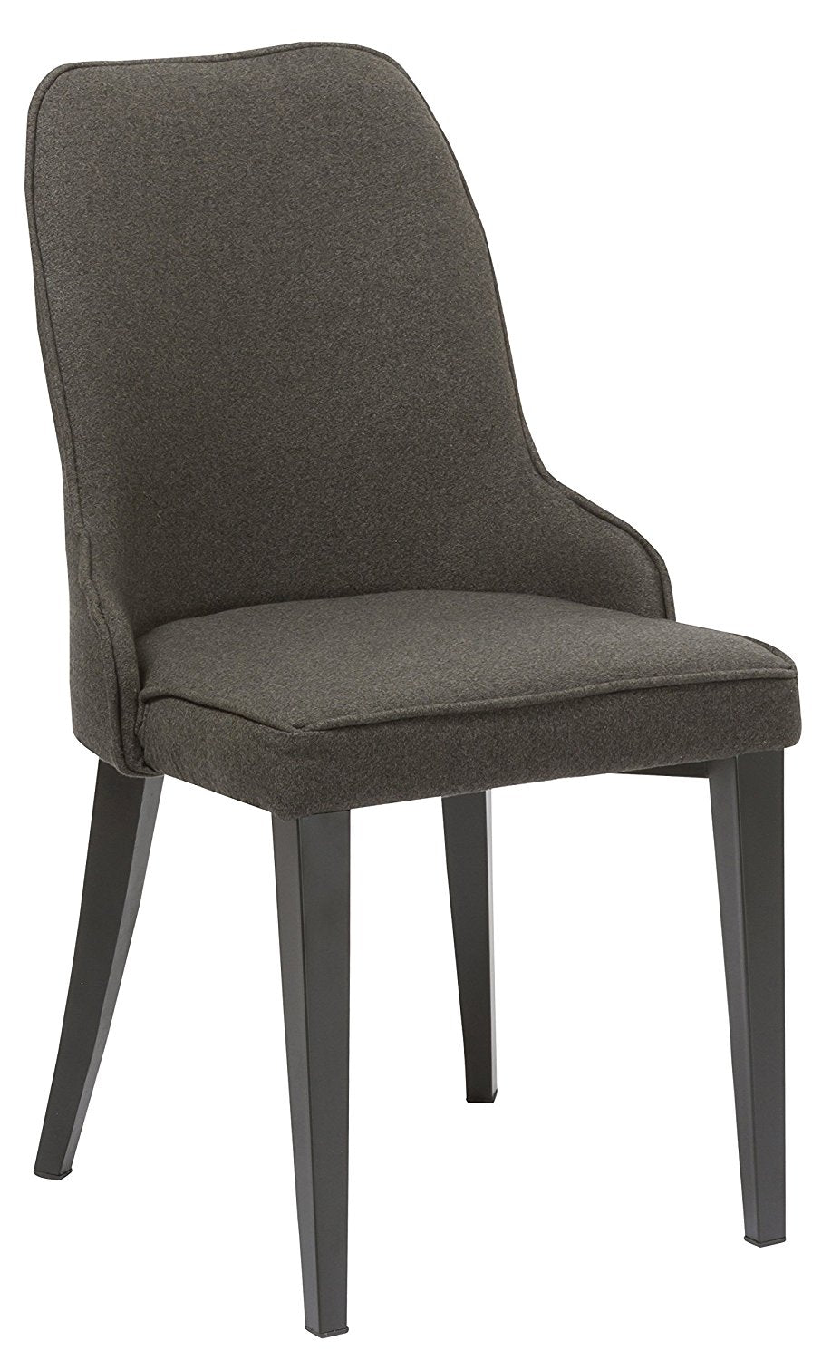 Btexpert Fabric Upholstery Dining Chairs, Steel, Dark Gray - Set of 2