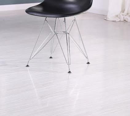 Eiffel Chrome Wire Legs Dining Side Chair Black DSR - Set of 4