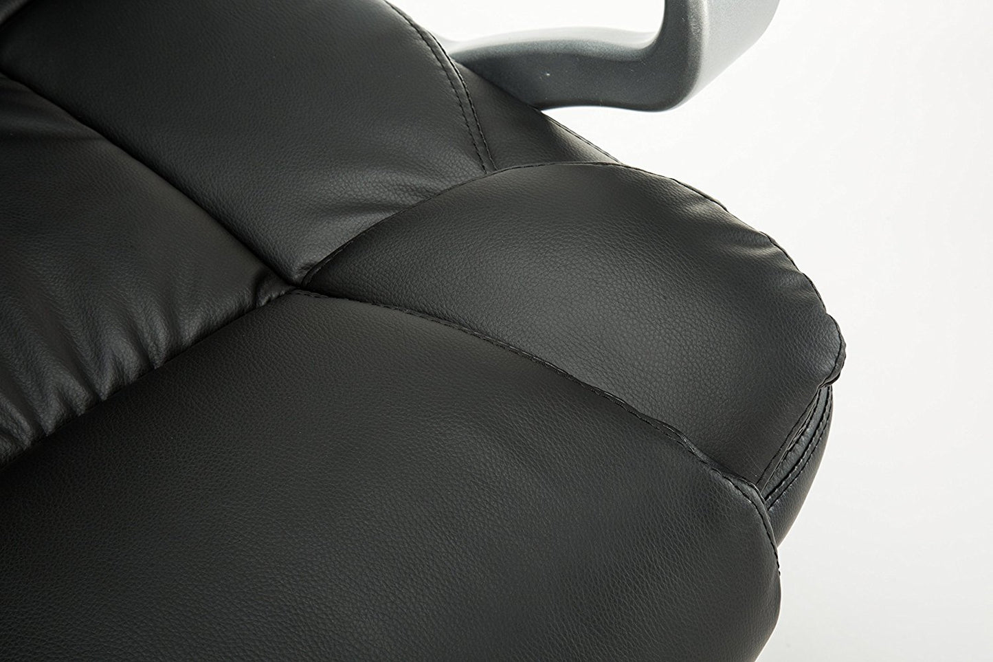 BTExpert Adjustable Tilt High Back Swivel Leather Executive Chair, Black