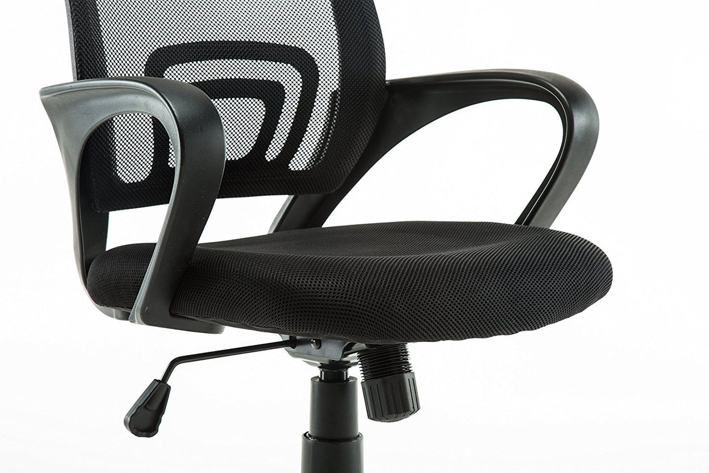 Ergonomic Mesh Mid back Computer Desk Office Chair, Black, Arm Chair