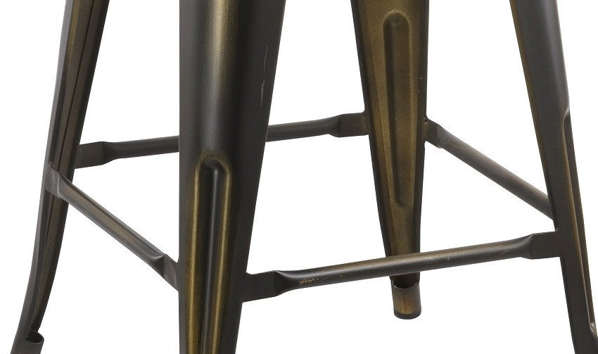 24" inch Metal Vintage Copper Distressed Counter Bar Stool Modern - Set of 2