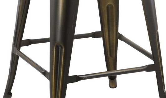 24" inch Metal Vintage Copper Distressed Counter Bar Stool Modern - Set of 2